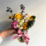 Upcycled Jar with Posy Mix