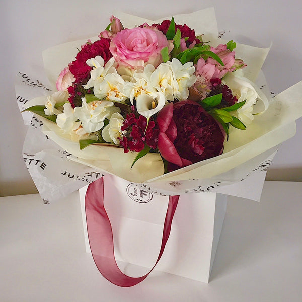 Flowers in a bag on sale delivery