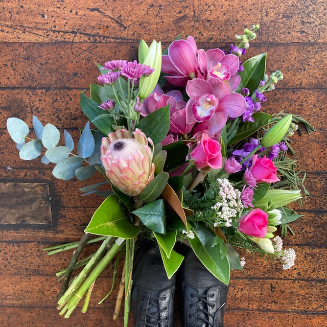 rustic natural brown paper florist wellington