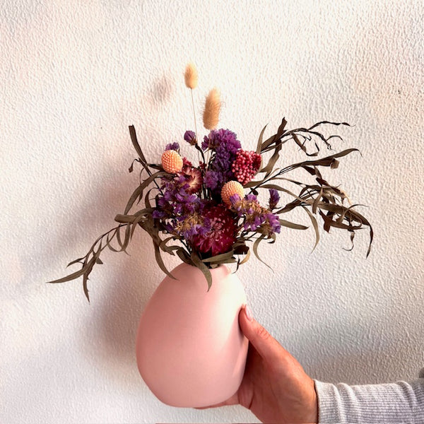 dried flowers in ceramic vase gift delivery florist wellington karori kelburn cbd miramar
