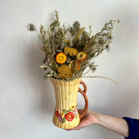 'Heidi' - Dried Flowers in Vintage Vase