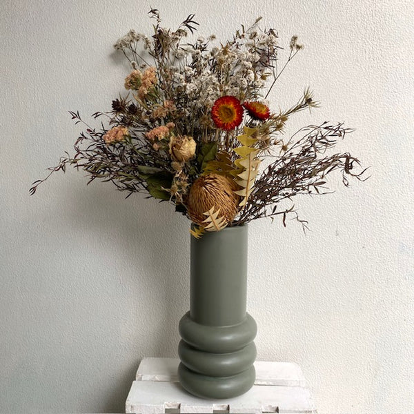 'Emerald' - Dried Flowers in Vase