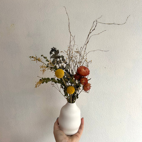 'Georgie' - Dried Arrangement in Ceramic Vase
