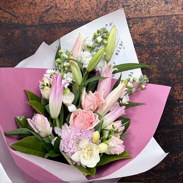 pink flowers delivery same day wellington Karori te aro cbd florist 
