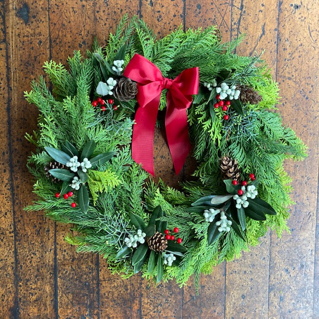 fresh christmas wreath wellington florist